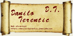Danilo Terentić vizit kartica